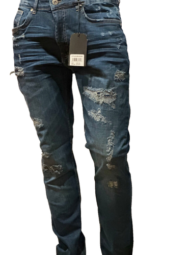 Neu! Herren M Society Straight Fit Jeans Dk Indigo Denim (Taifun) Skinny 80384 - Bild 5 von 11
