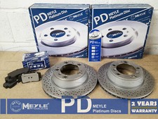 FOR PORSCHE 911 996 997 CARRERA S 4 REAR MEYLE PLATINUM DRILLED BRAKE DISCS PADS