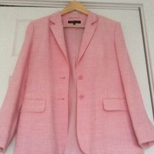 Great Plains Linen Pink Jacket Size:medium Worn Briefly Once-cost £60-free Post