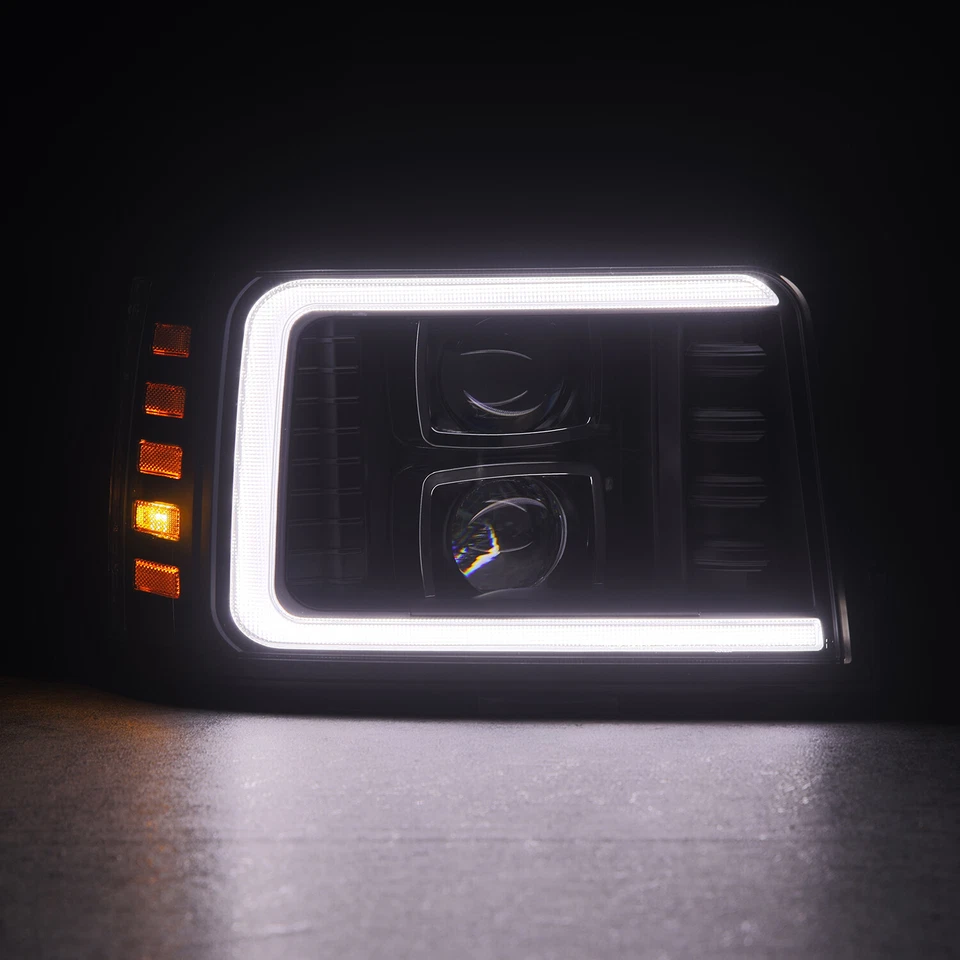 Fit 1992-1996 Ford F-Series/Bronco PRO-Series Projector Headlights Black - Image 2 of 4