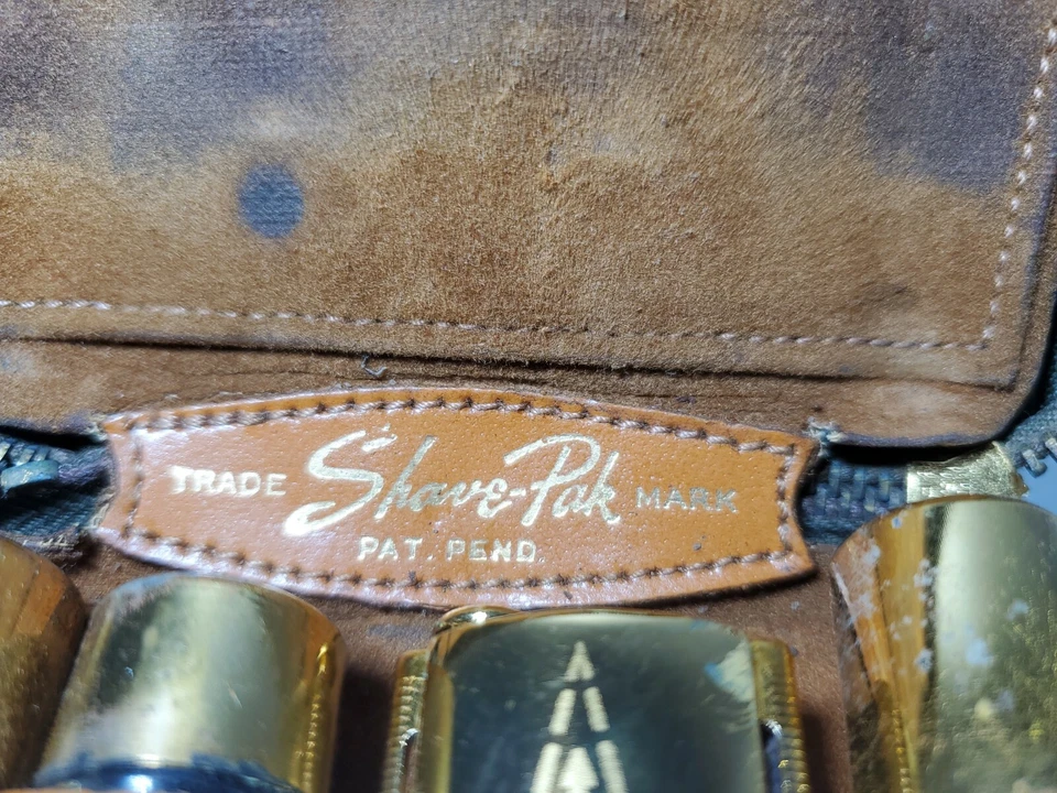 Paquete de afeitar vintage David Grimes MFG Co Gillette kit de afeitar RARO Foto 3 de 4