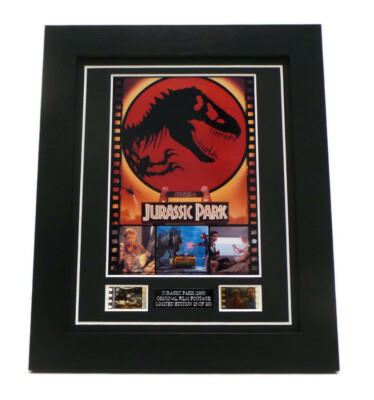 JURASSIC PARK MEMORABILIA ORIGINAL FILM CELLS DINOSAUR GIFT FRAMED