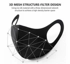 NEW black fashion face mask washable and reusable face cover unisex US SELLER