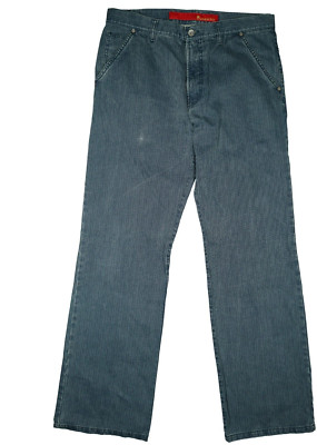 ALBERTO Steve Herren Cord Hose Jeans straight Comfort Gr 48 W32 L32 blau petrol
