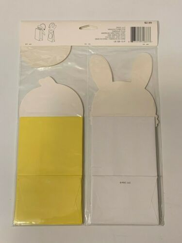20 Easter Bunny Chick Cutout Bags Treat Egg Hunt Ducks Rabbit Basket Candy Cute - Picture 3 of 6