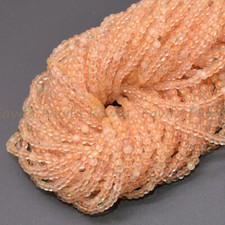 3mm Natural Untreated Yellow Citrine Round Gemstone Loose Beads Jewelry Making