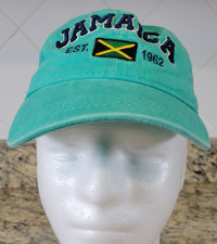 Jamaica Est. 1962 Slideback Baseball Cap Blue OS Adjustable Embroidered TBL