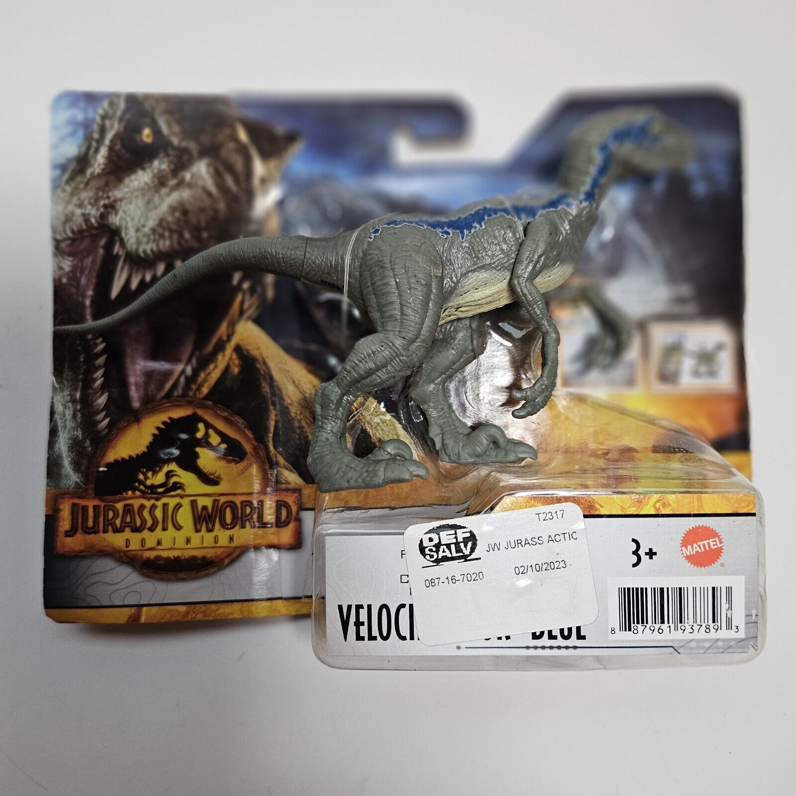 Jurassic World Dominion Blue Velociraptor  Pack Figure 2022 Damaged Plastic