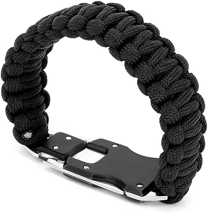 Black Paracord Tactical Knife Bracelet Survival Emergency Gear EDC eBay