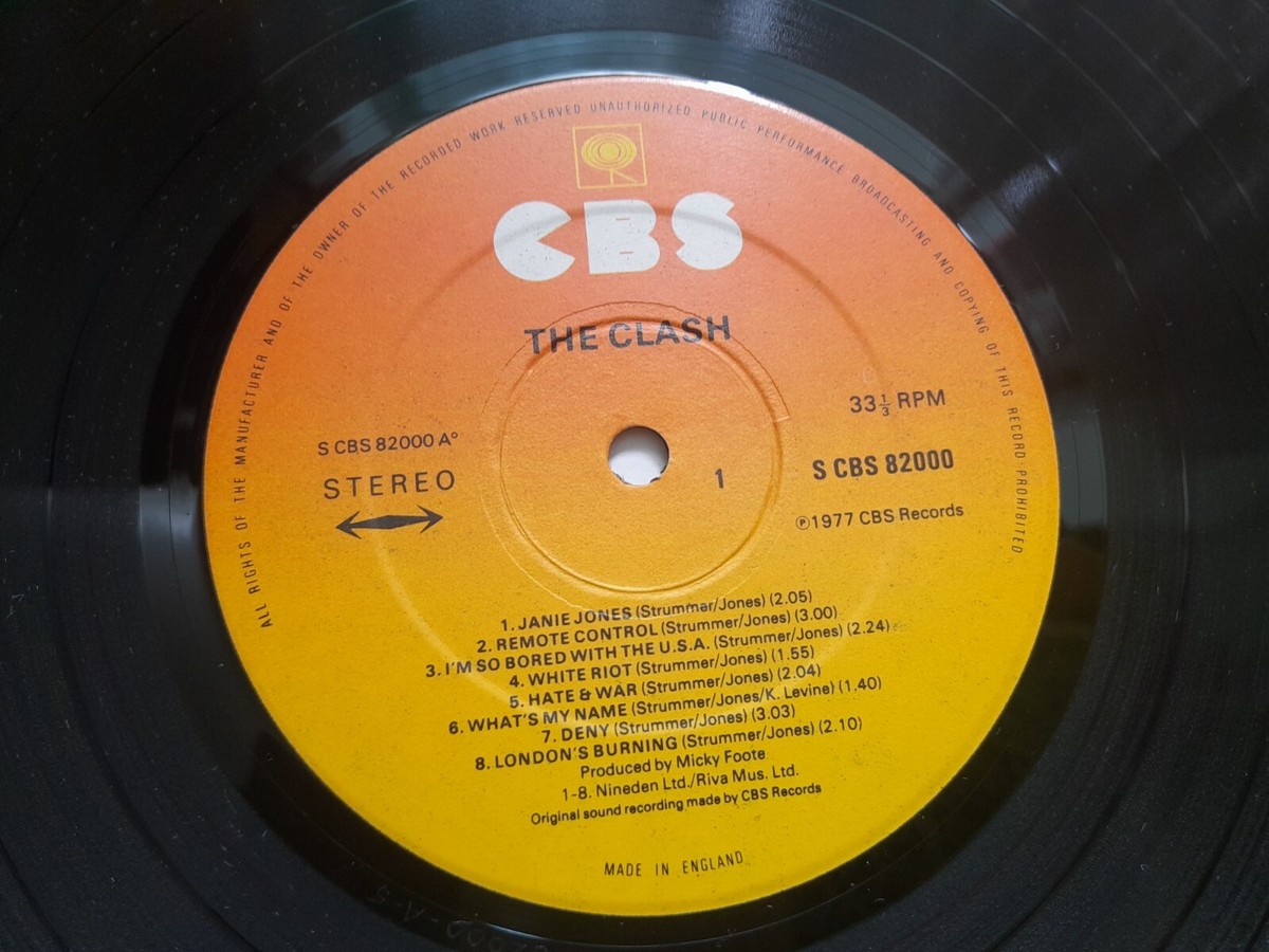 CLASH★Same UK CBS オリジナル THE CLASH Same *1977 UK CBS 1st PRESS VINYL LP* | eBay