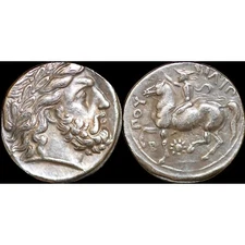 359-336 BC Ancient Greek Coin Philip II King of Macedon - Tetradrachm 24mm