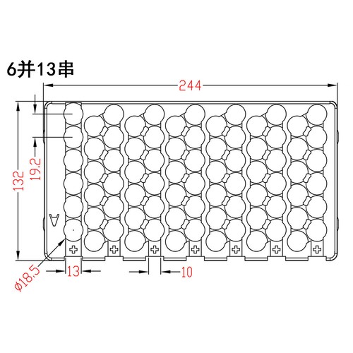 13S6P 48V Lithum Battery Case 18650 Holder+Nickel/30A BMS For Battery Pack DIY - Picture 9 of 29