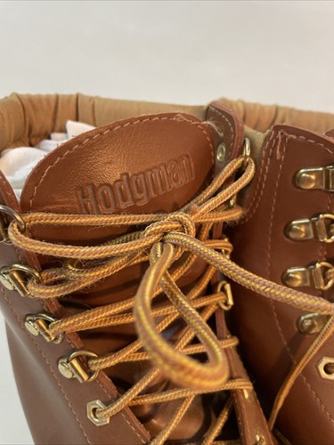 HODGMAN Mens Sz 8W Leather Stocking Foot Waders Felt Sole Fishing Boots Lace Up - Picture 3 of 14