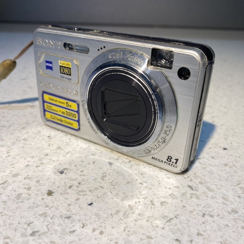 Sony CyberShot DSC-W150 Digital Camera Silver (w/ Genuine Battery) - Picture 1 of 10