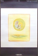 Jean-Michel FOLON Affiche originale da Ambrogio Lorenzetti - Per BRERA 1976