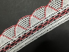 Bordüre Spitze Klöppelspitze Borte Baumwolle 35 mm breit (57)