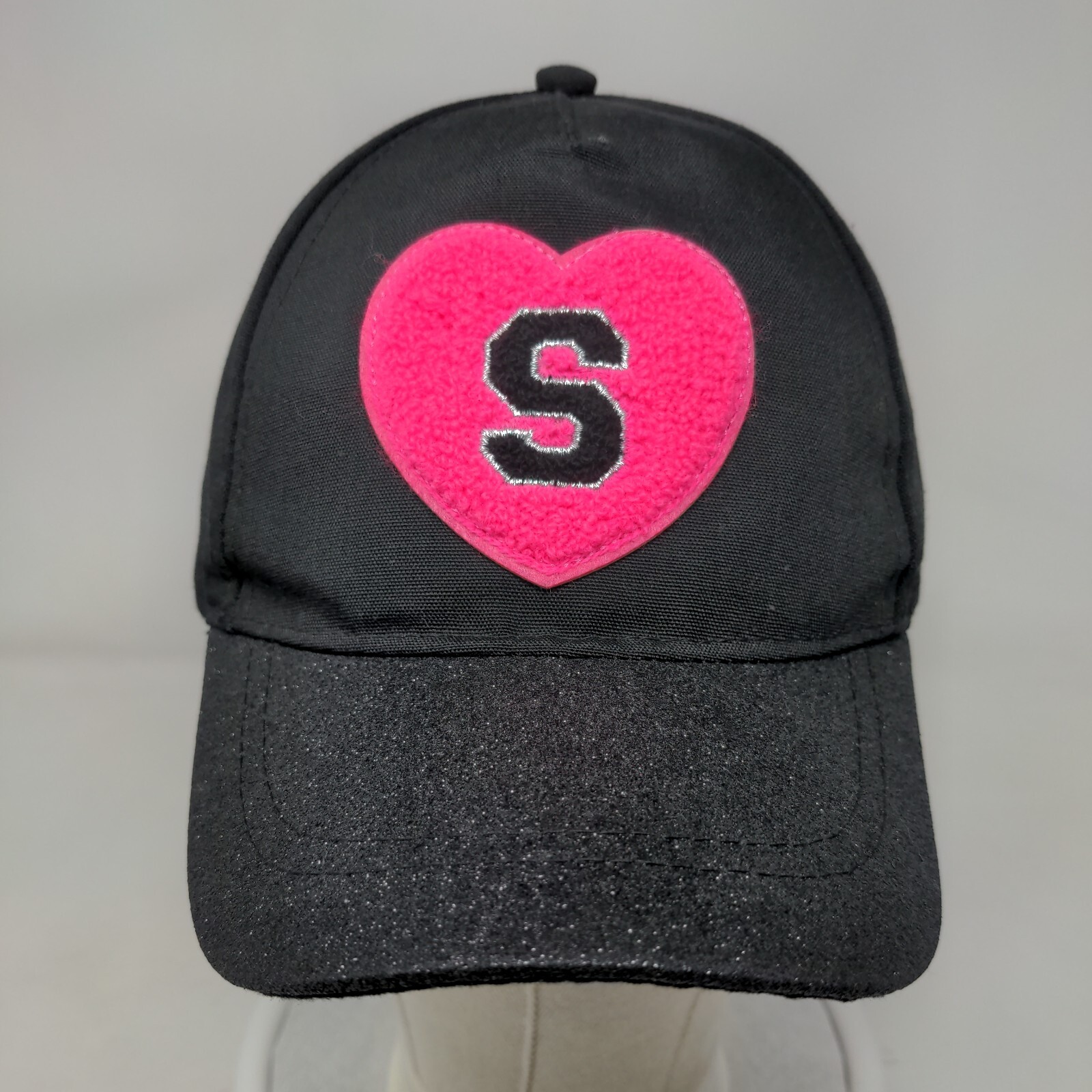 S Initial Strapback Hat Black One Size Adjustable… - image 2