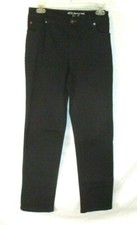 New Peace Love World Ankle Jeans Black Denim Sz 8 Stretch Tapered Women CBA2