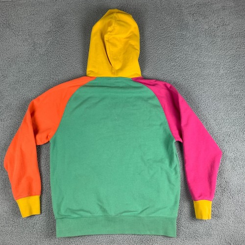 Teddy Fresh Hoodie Sweatshirt Adult Sz XL Multi Retro Colorblock Pullover Fleece - Picture 7 of 14