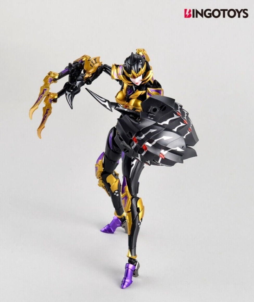 BINGO TOYS SPIDER LADY GIRL BT-04 BLACK WIDOW TRANSFORMS MODEL