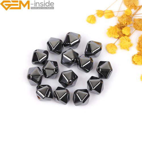 Cuentas de hematita negras naturales fabricación de joyas poder energía chakra 15" moneda cruz - Imagen 243 de 360