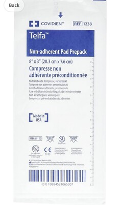 35 Covidien Telfa Non-adherent Dressing 8'' x 3'' + 200 McKesson Woven Gauze 4X4 +