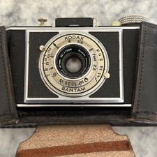 Kodak Bantam f/4.5 Folding Art Deco 828 Compact Black Film Camera Untested 
