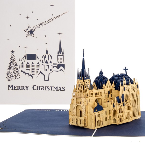 "Pop Up Karte \"Aachener Dom - Weihnachten\" Weihnachtskarte Aachen Auf Englisch"-image