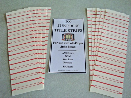 Jukebox Blank Title Strips, 45rpm, 100 Strips. The last one - Picture 2 of 4