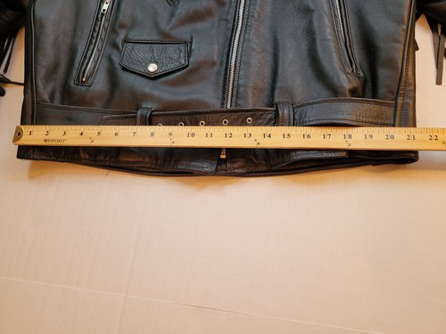 Vintage Park V Womens Motorcycle Biker Black Leather Jacket Tassels 20 XXL USA - Picture 15 of 18