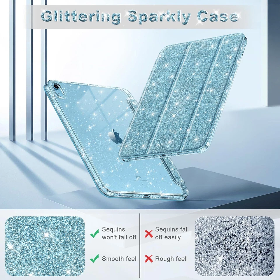 Case for iPad 10th Gen (2022) 10.9 inch Shockproof Cover with Shiny Clear Cover - Image 3 of 4