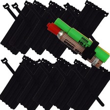 100x Hook  Loop Guitar PC Mic Cable Wire Pipe Cord Straps Ties Fastener BLACK