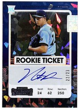 2021 Panini Contenders Nate Pearson 22/23 auto cracked ice rookie card Blue Jays