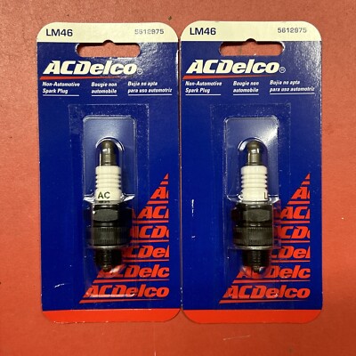 AC Delco Lawn Mower Spark Plug LM46 #5612975 ( Pack of 2 )