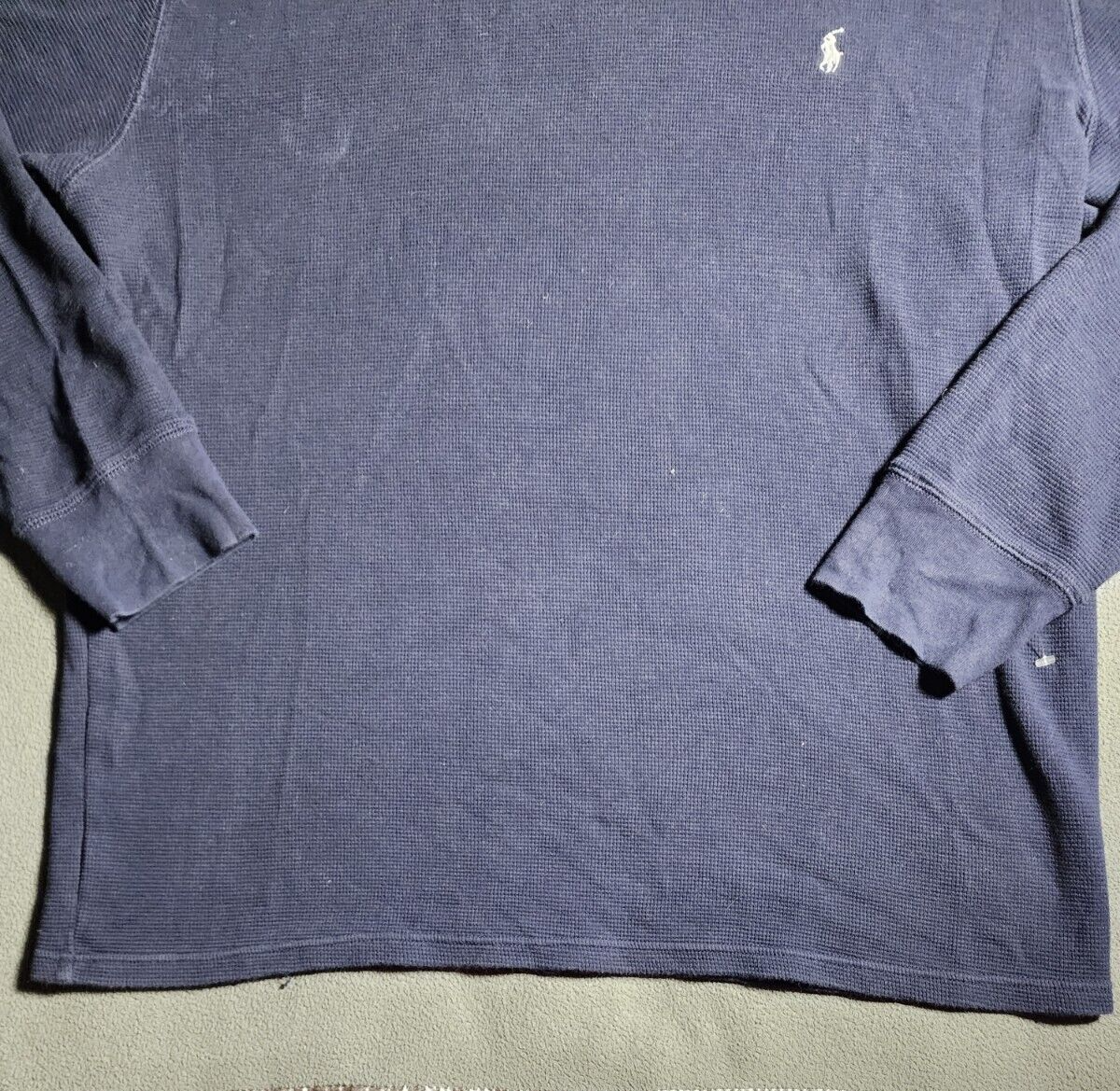 Polo Ralph Lauren Felpa Uomo XL Blu Navy Pigiama Termico Pony Pull Over