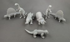 Marx Complete Set Small Dinosaurs 1970s Gray Plastic Prehistoric Playset Lot 7