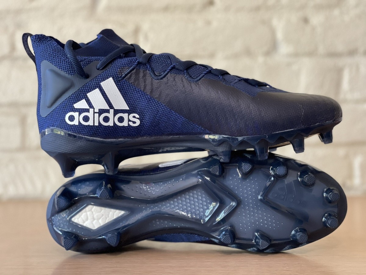 Adidas Nastyquick Navy Blue Gold White Lace-up Football Cleats A259 Adidas Georgia Tech 404 Football Cleats Navy Blue Gold  main image 3