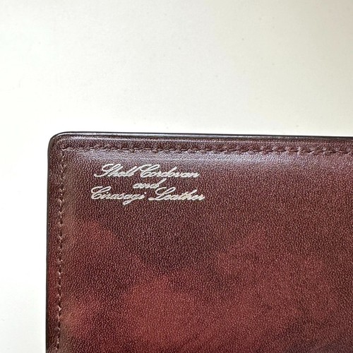 CYPRIS Authentic long wallet cordovan & white rabbit leather beautiful - Picture 5 of 9