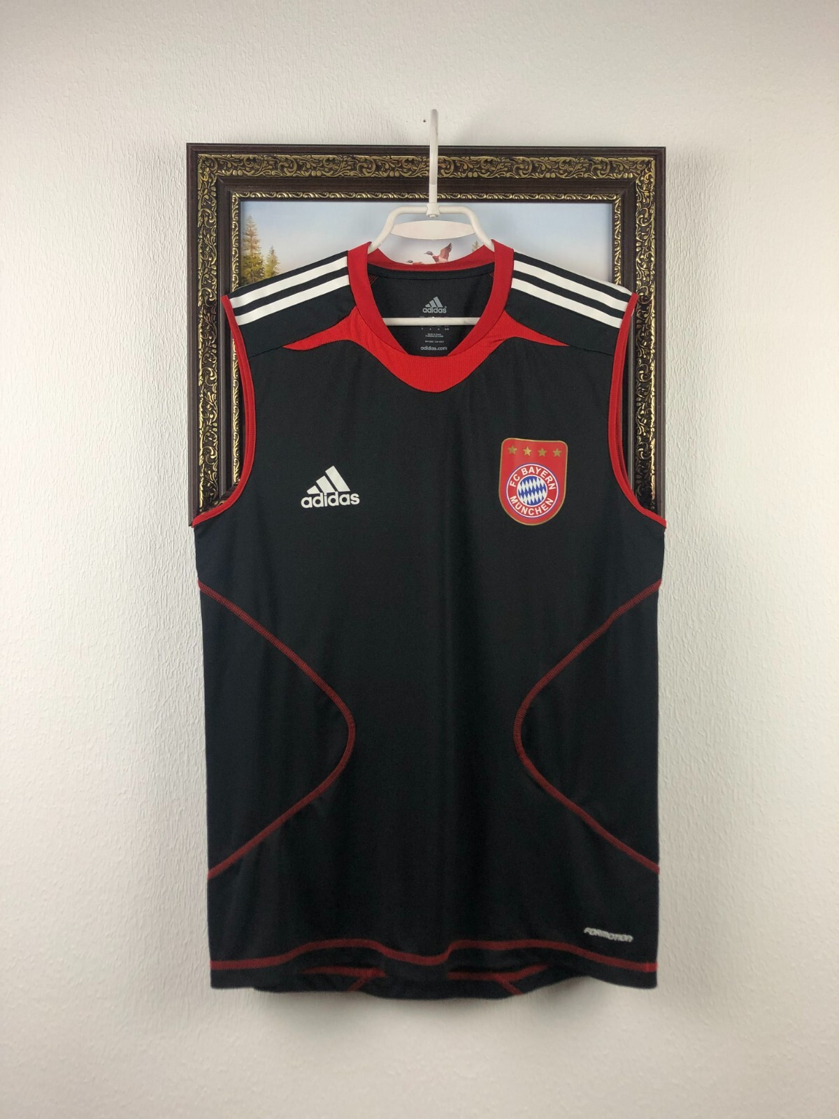 Vintage Adidas Bayern Munich Football Shirt Vest Train Soccer Jersey Mens Size M