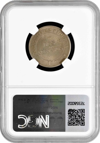 Chile 2 centavos 1874 So, NGC MS62, "Republic of Chile (1851 - 1898)" - Picture 2 of 2