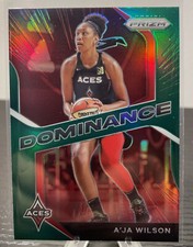 2021 Panini WNBA Prizm A'ja Wilson Dominance Green Las Vegas Aces