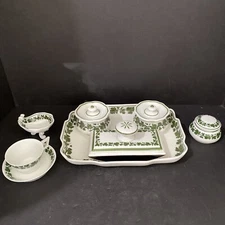 Meissen Porcelain Green Vine Dish Set (Various Sizes)