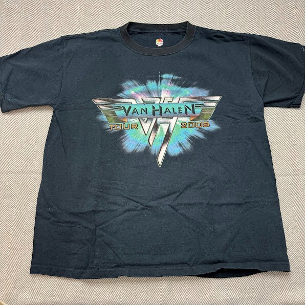 Van Halen Tour 2008 Tシャツ Vintage Van Halen 2007-2008 Medium Black World Tour T-Shirt
