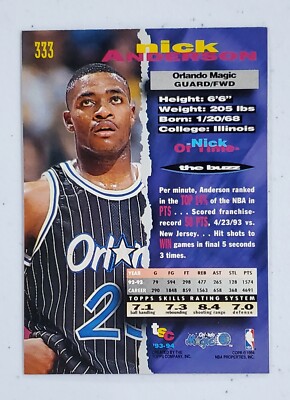1993-94 Stadium Club Basketball NBA Finals Winner Prize #333 Nick