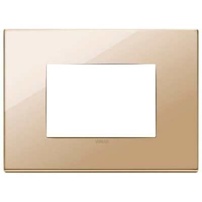 Vimar Eikon EXE 3-Module Plate Gold #VM22653.82
