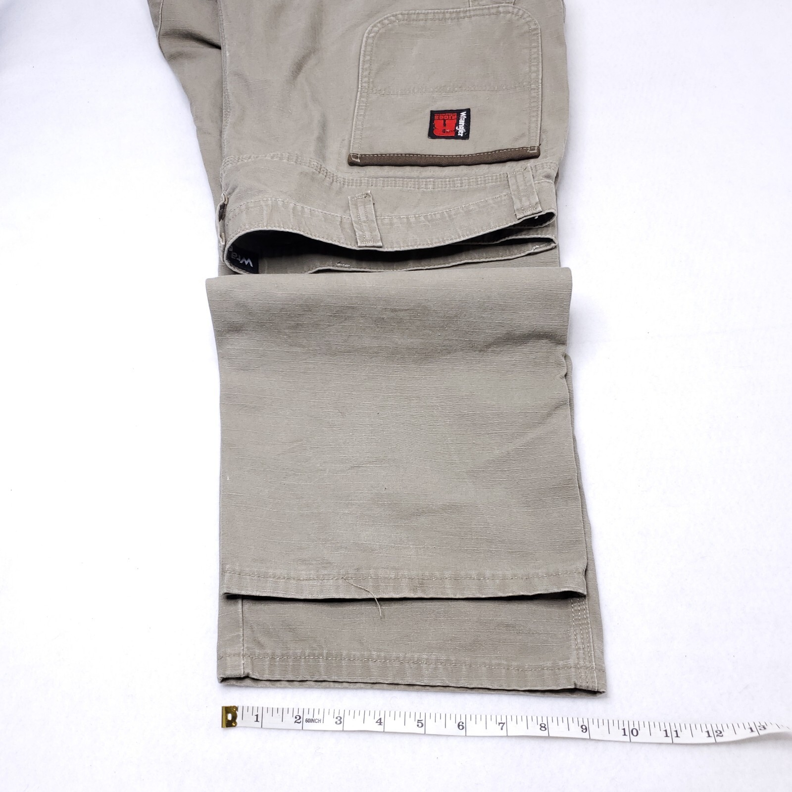 Wrangler Riggs Cargo Utility Work Pants Beige Brown R… Gem