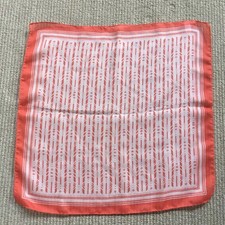 Vintage 20 inch square Orange Scarf Made In Itay