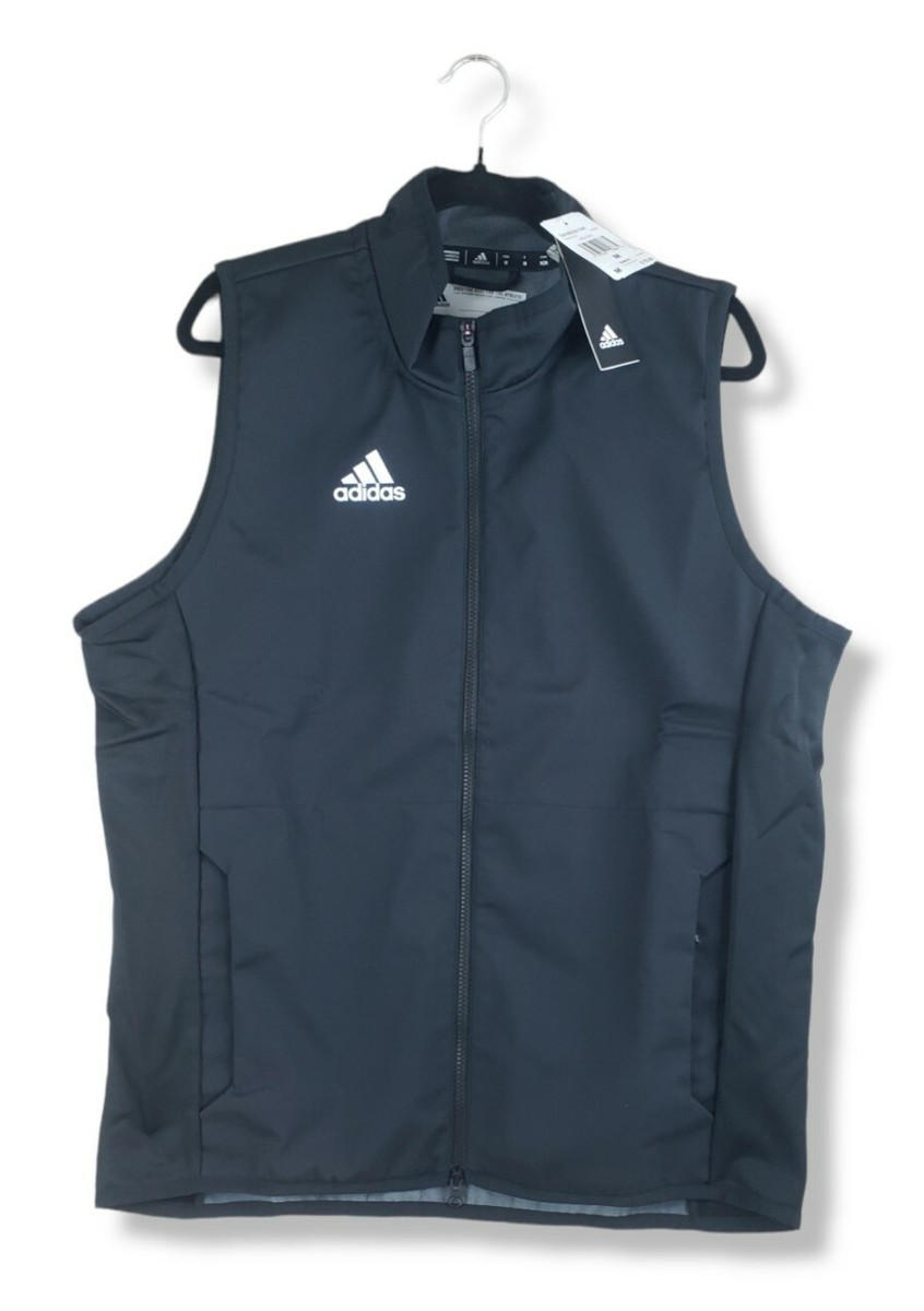 adidas Game Mode Vest Men's Casual Full Zip Black White