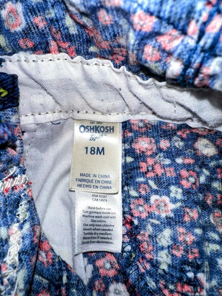 Oshkosh vestbak Vintage 18 month floral overalls EUC eBay
