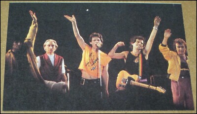 1989 The Rolling Stones Clipping Photo Mick Jagger Keith Richards Wood 4.25x2.75